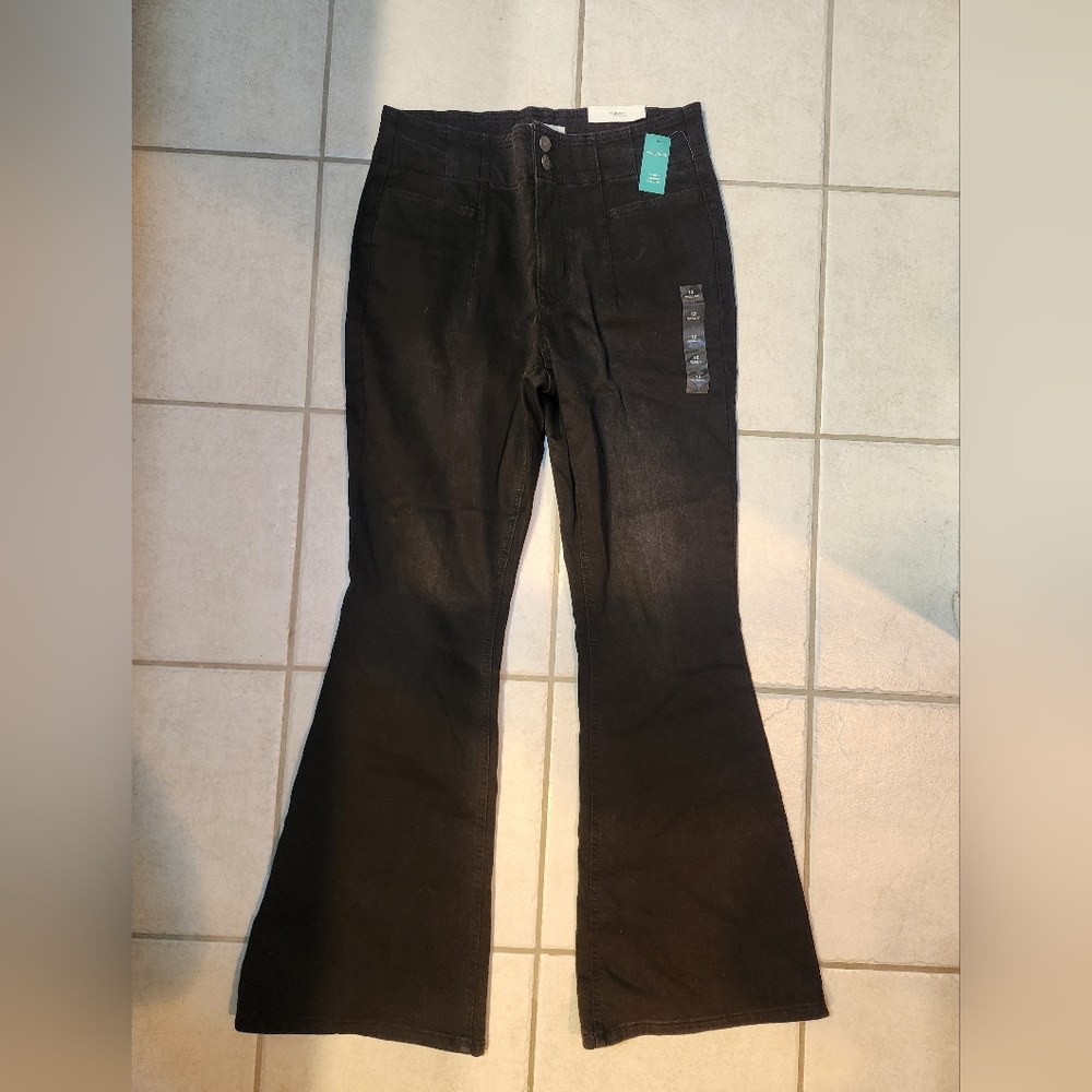 Maurices Black Wide Leg Flare Jeans - Picture 5 of 8